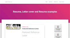 Desktop Screenshot of letter-resume.com