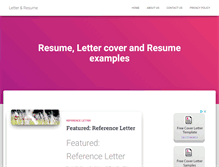 Tablet Screenshot of letter-resume.com